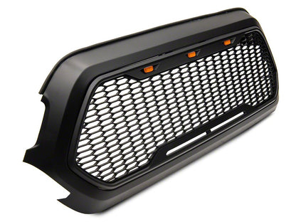 RedRock Baja Upper Replacement Grille with LED Lighting; Matte Black (16-23 Tacoma)