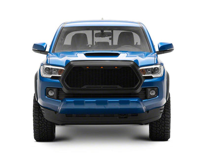RedRock Baja Upper Replacement Grille with LED Lighting; Matte Black (16-23 Tacoma)