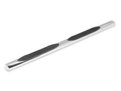 RedRock 4-Inch Oval Straight End Side Step Bars; Stainless Steel (05-23 Tacoma Access Cab)