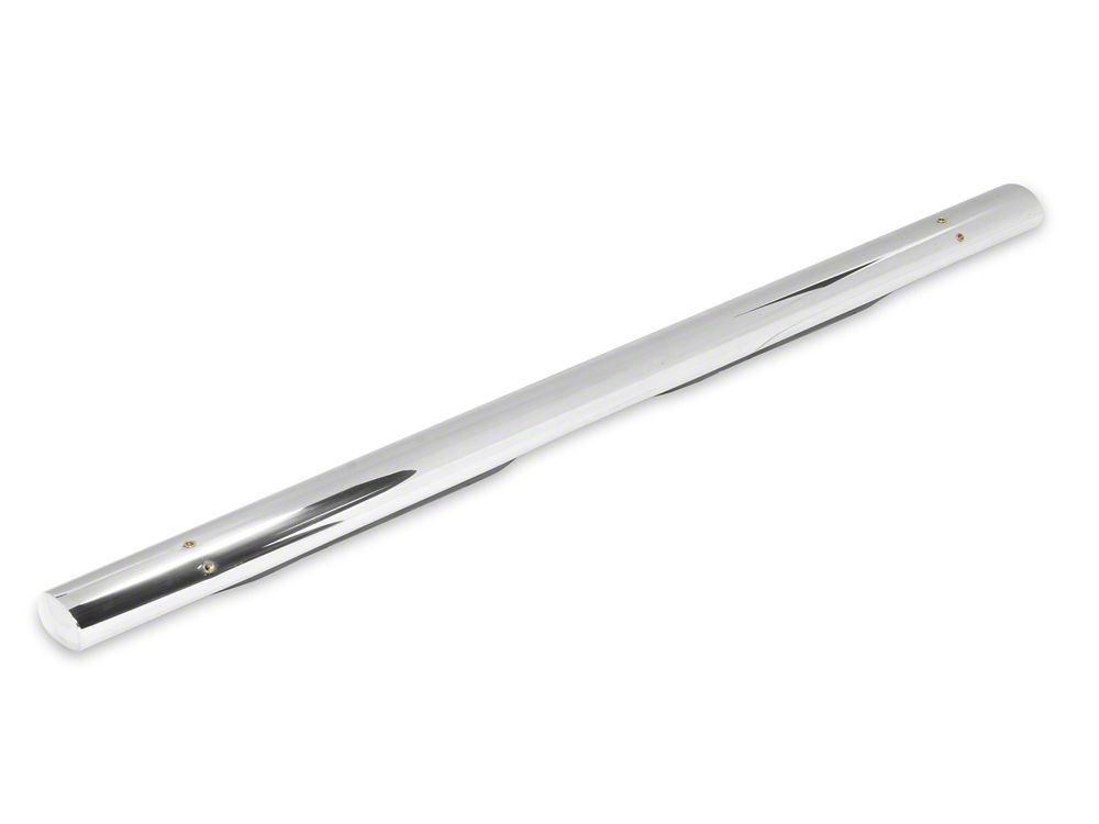 RedRock 4-Inch Oval Straight End Side Step Bars; Stainless Steel (05-23 Tacoma Access Cab)