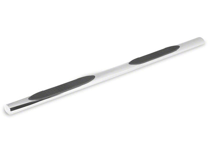 RedRock 4-Inch Oval Straight End Side Step Bars; Stainless Steel (05-23 Tacoma Double Cab)