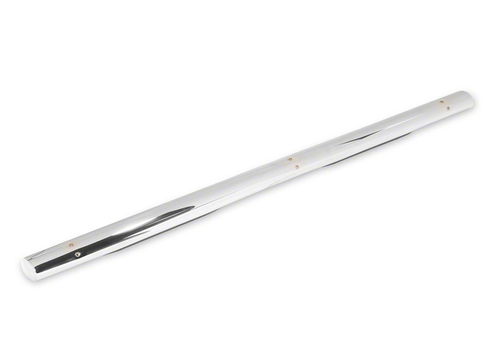 RedRock 4-Inch Oval Straight End Side Step Bars; Stainless Steel (05-23 Tacoma Double Cab)