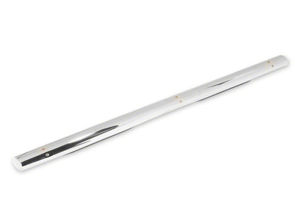 RedRock 4-Inch Oval Straight End Side Step Bars; Stainless Steel (05-23 Tacoma Double Cab)