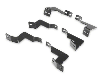 RedRock 4-Inch Oval Straight End Side Step Bars; Stainless Steel (05-23 Tacoma Double Cab)