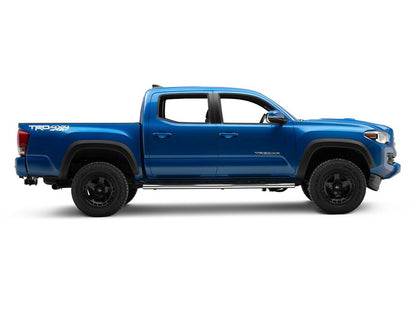 RedRock 4-Inch Oval Straight End Side Step Bars; Stainless Steel (05-23 Tacoma Double Cab)