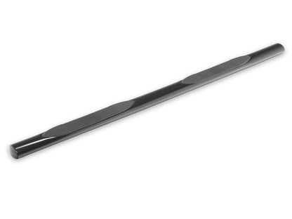 RedRock 4-Inch Oval Straight End Side Step Bars; Black (05-23 Tacoma Double Cab)