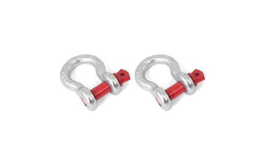 RedRock 7/8-Inch 13,500 lb. D-Ring Shackles; Silver