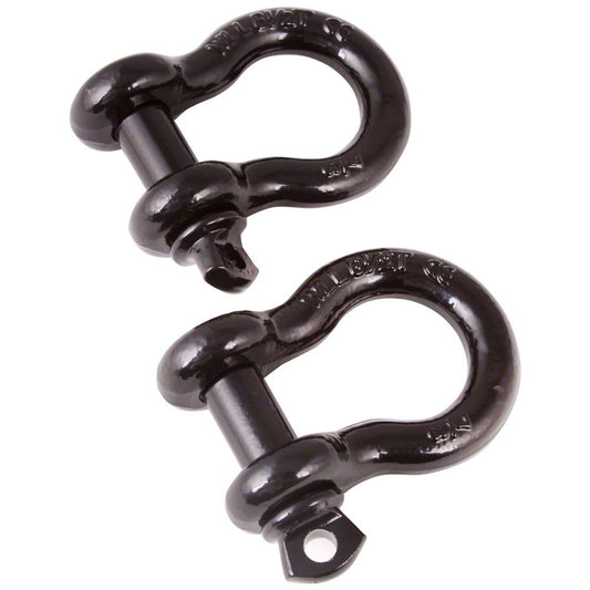 RedRock 7/8-Inch 13,500 lb. D-Ring Shackles; Black