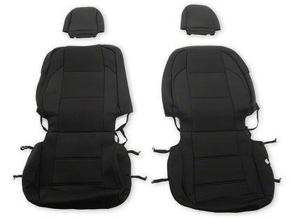 RedRock Premium Neoprene Front Seat Covers; Black (16-23 Tacoma Double Cab)