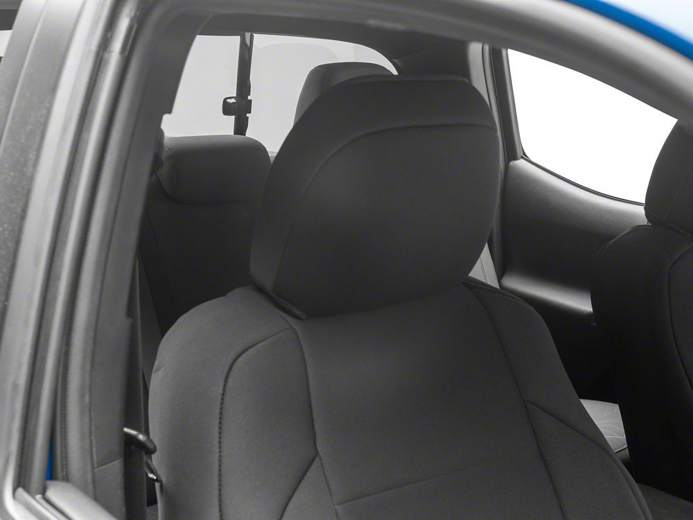 RedRock Premium Neoprene Front Seat Covers; Black (16-23 Tacoma Double Cab)