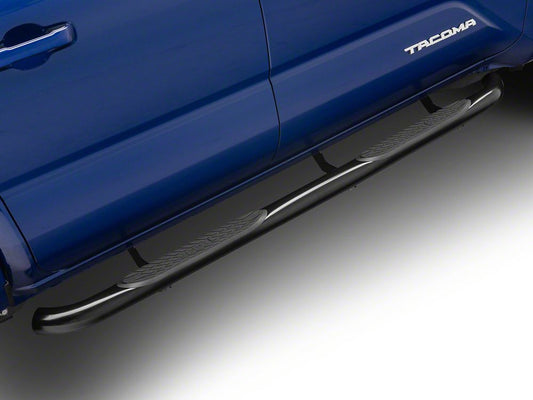 RedRock 3-Inch Side Step Bars; Black (24-25 Tacoma Double Cab)