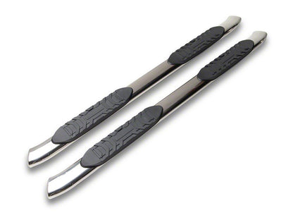 RedRock 5-Inch Oval Bent End Side Step Bars; 304 Stainless Steel (24-25 Tacoma Double Cab)