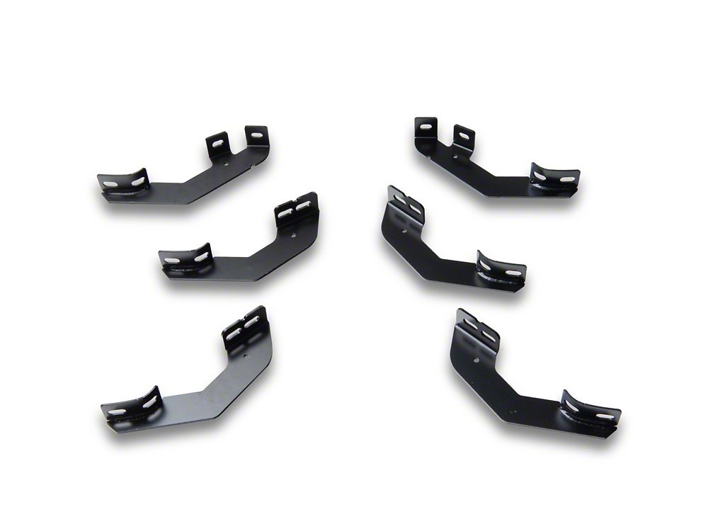 RedRock 5-Inch Oval Bent End Side Step Bars; Black (24-25 Tacoma Double Cab)