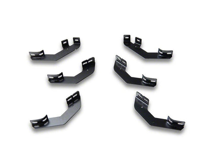 RedRock 5-Inch Oval Bent End Side Step Bars; Black (24-25 Tacoma Double Cab)