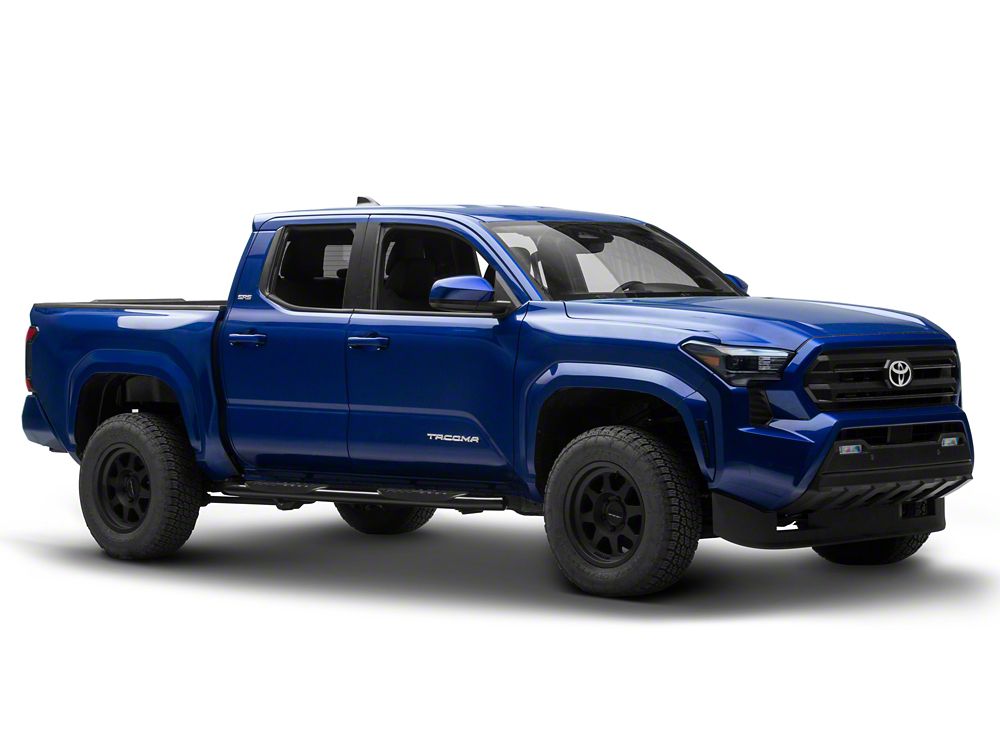 RedRock 5-Inch Oval Bent End Side Step Bars; Black (24-25 Tacoma Double Cab)