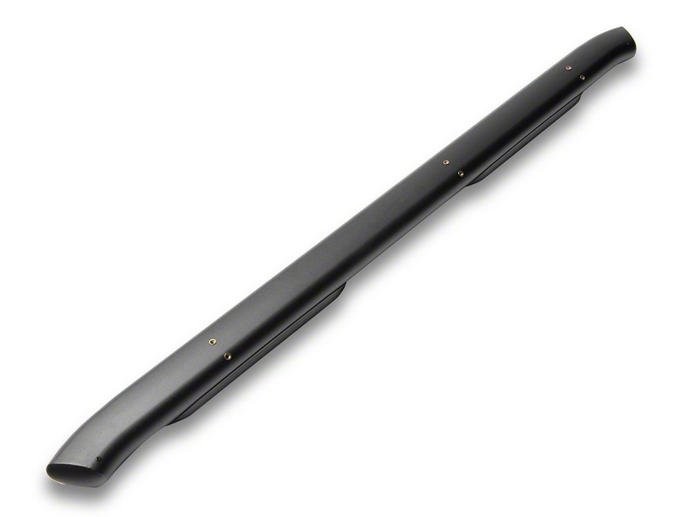 RedRock 5-Inch Oval Bent End Side Step Bars; Fine Texture Black (24-25 Tacoma Double Cab)