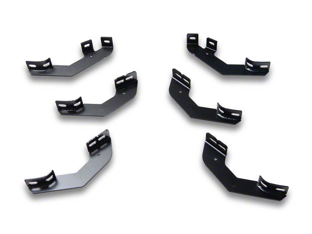 RedRock 5-Inch Oval Bent End Side Step Bars; Fine Texture Black (24-25 Tacoma Double Cab)