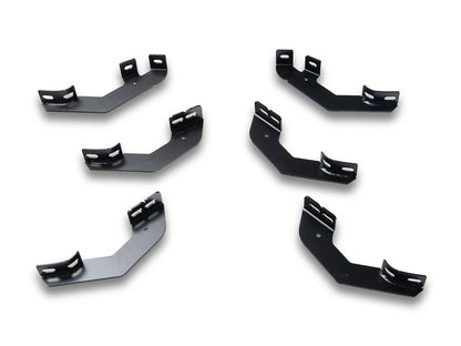 RedRock 5-Inch Oval Bent End Side Step Bars; Fine Texture Black (24-25 Tacoma Double Cab)
