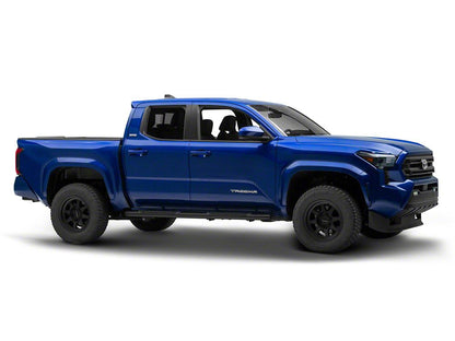 RedRock 5-Inch Oval Bent End Side Step Bars; Fine Texture Black (24-25 Tacoma Double Cab)