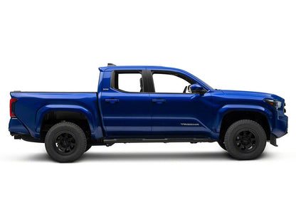 RedRock 5-Inch Oval Bent End Side Step Bars; Fine Texture Black (24-25 Tacoma Double Cab)
