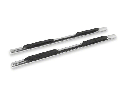 RedRock 4-Inch Oval Straight End Side Step Bars; 304 Stainless Steel (24-25 Tacoma Double Cab)