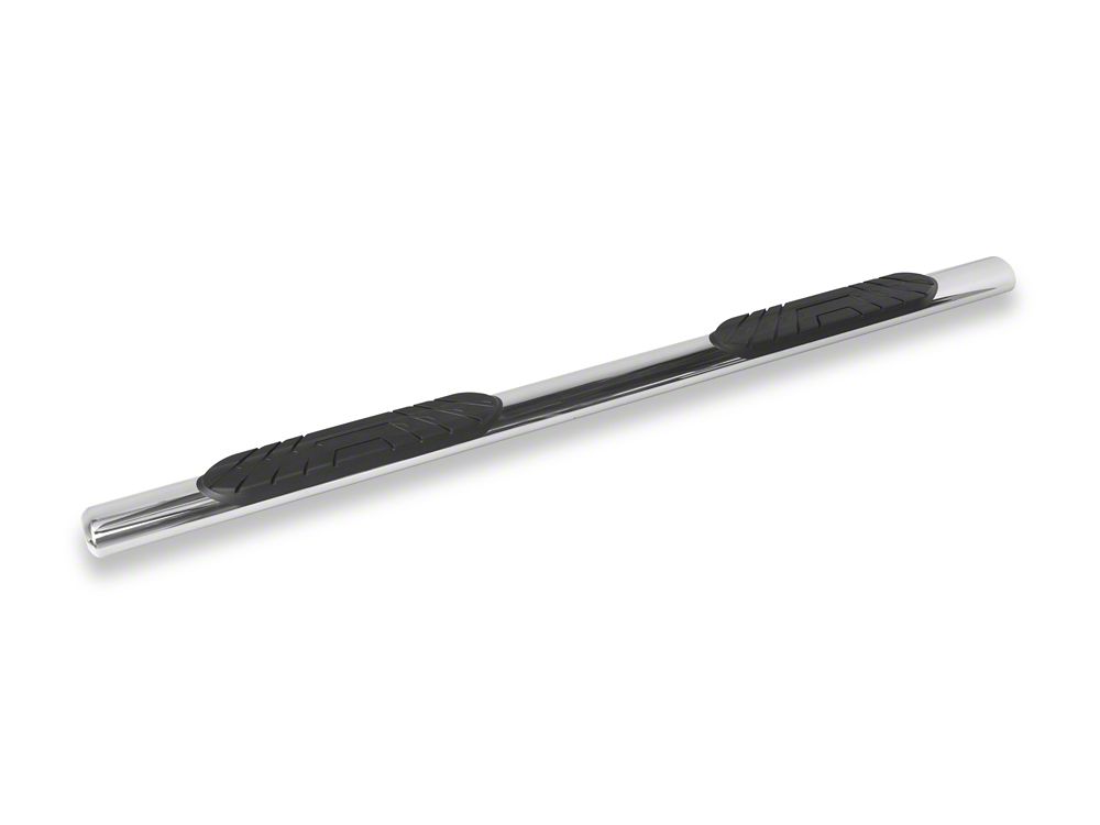 RedRock 4-Inch Oval Straight End Side Step Bars; 304 Stainless Steel (24-25 Tacoma Double Cab)