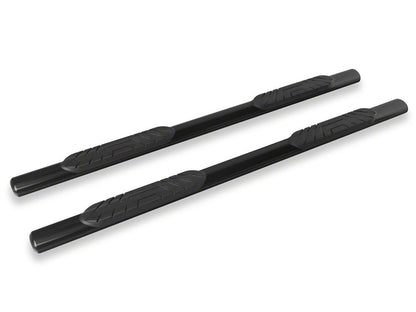 RedRock 4-Inch Oval Straight Side Step Bars; Black (24-25 Tacoma Double Cab)
