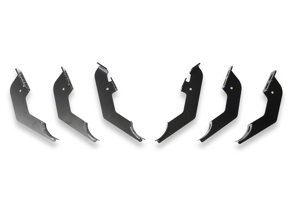 RedRock 4-Inch Oval Straight Side Step Bars; Black (24-25 Tacoma Double Cab)