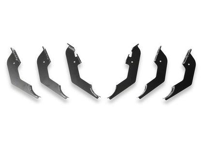 RedRock 4-Inch Oval Straight Side Step Bars; Black (24-25 Tacoma Double Cab)