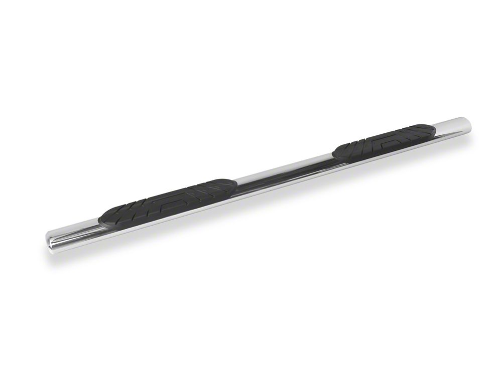 RedRock 4-Inch Oval Straight Side Step Bars; Stainless Steel (24-25 Tacoma Double Cab)