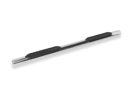 RedRock 4-Inch Oval Straight Side Step Bars; Stainless Steel (24-25 Tacoma Double Cab)