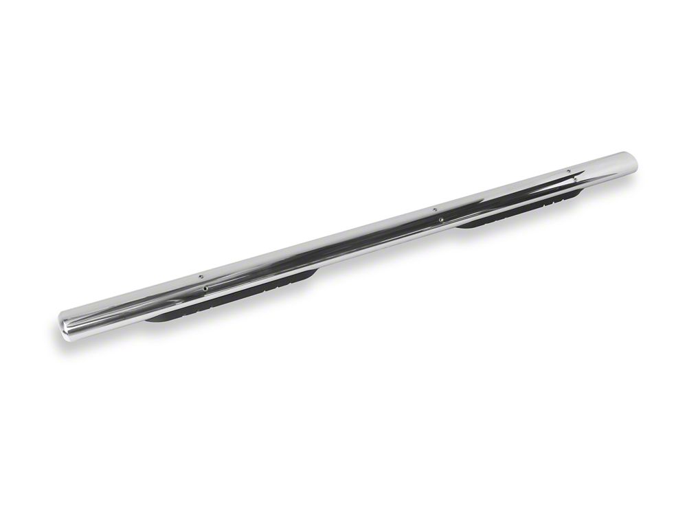 RedRock 4-Inch Oval Straight Side Step Bars; Stainless Steel (24-25 Tacoma Double Cab)