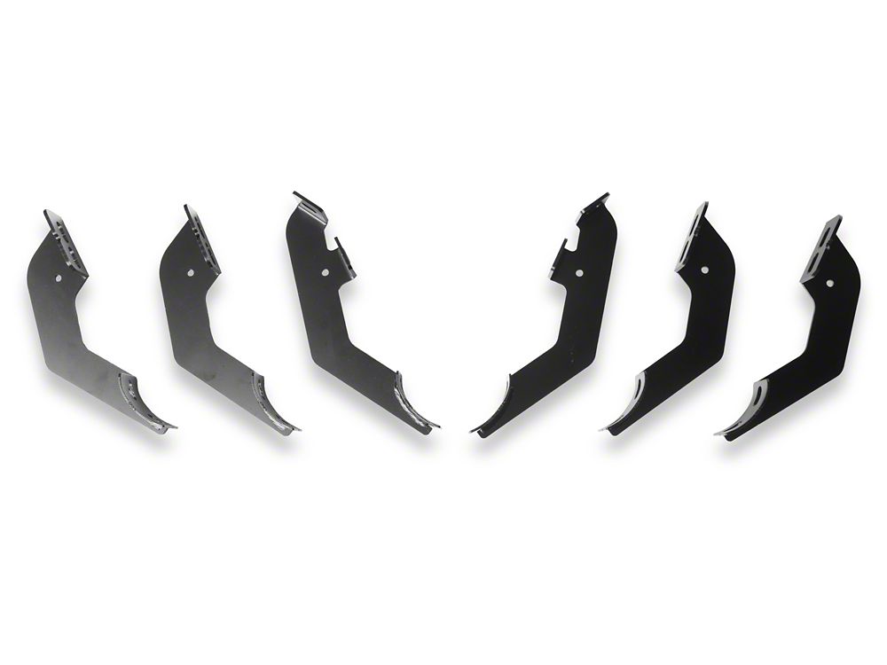 RedRock 4-Inch Oval Straight Side Step Bars; Stainless Steel (24-25 Tacoma Double Cab)