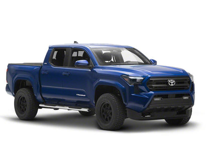 RedRock 4-Inch Oval Straight Side Step Bars; Stainless Steel (24-25 Tacoma Double Cab)