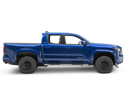 RedRock 4-Inch Oval Straight Side Step Bars; Stainless Steel (24-25 Tacoma Double Cab)