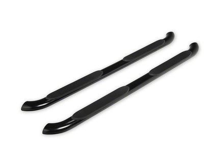 RedRock 4-Inch Oval Bent End Side Step Bars; Black (24-25 Tacoma Double Cab)