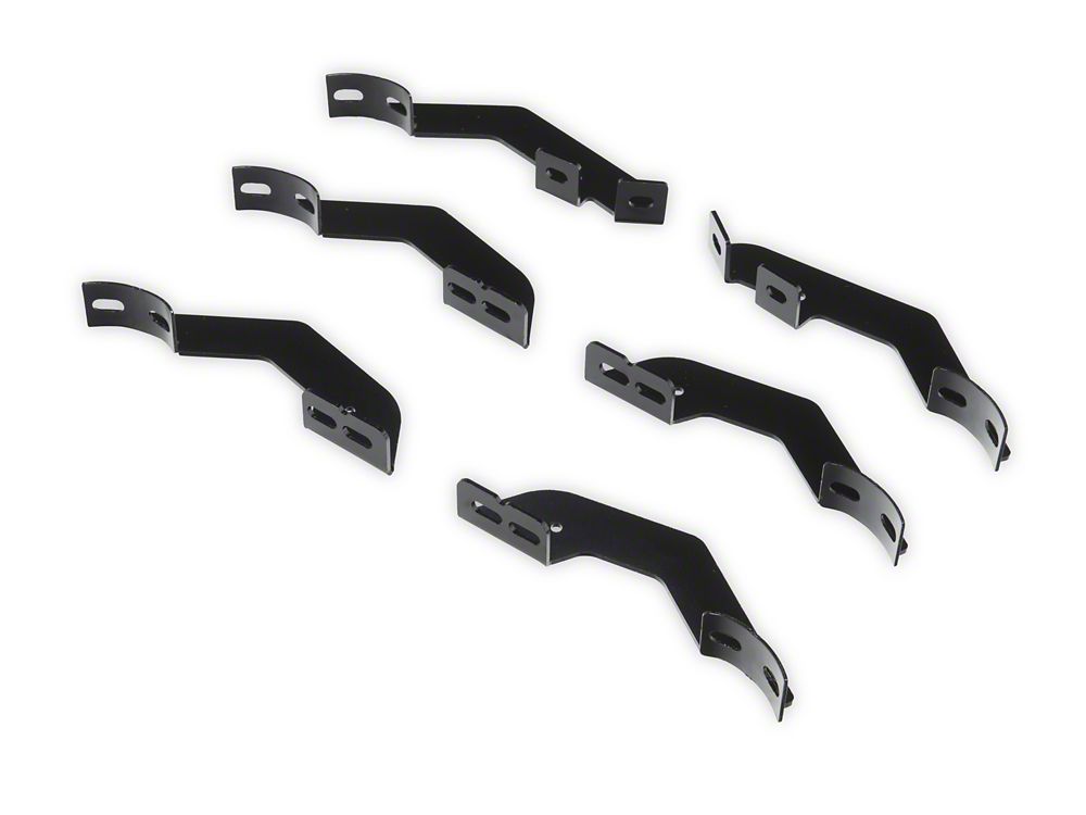 RedRock 4-Inch Oval Bent End Side Step Bars; Black (24-25 Tacoma Double Cab)