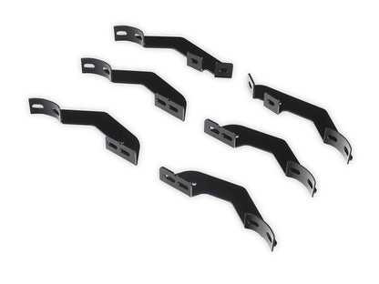 RedRock 4-Inch Oval Bent End Side Step Bars; Black (24-25 Tacoma Double Cab)