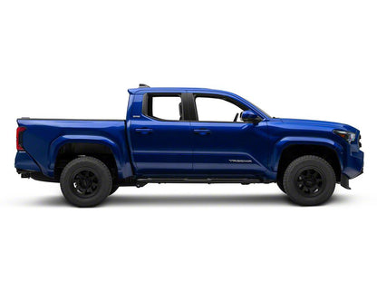 RedRock 4-Inch Oval Bent End Side Step Bars; Black (24-25 Tacoma Double Cab)