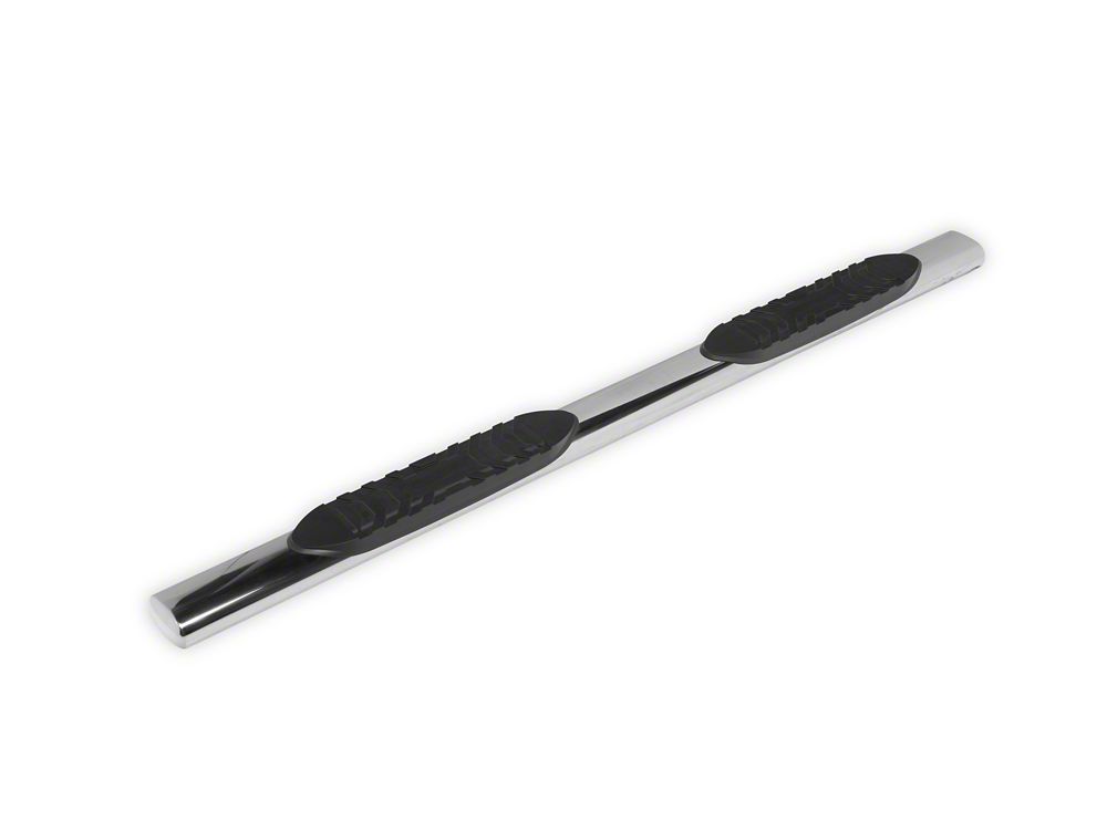 RedRock 5-Inch Oval Straight End Side Step Bars; 304 Stainless (24-25 Tacoma Double Cab)