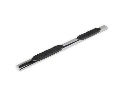 RedRock 5-Inch Oval Straight End Side Step Bars; 304 Stainless (24-25 Tacoma Double Cab)
