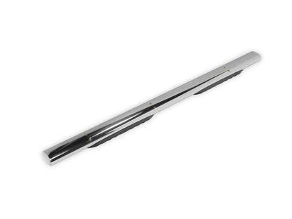 RedRock 5-Inch Oval Straight End Side Step Bars; 304 Stainless (24-25 Tacoma Double Cab)