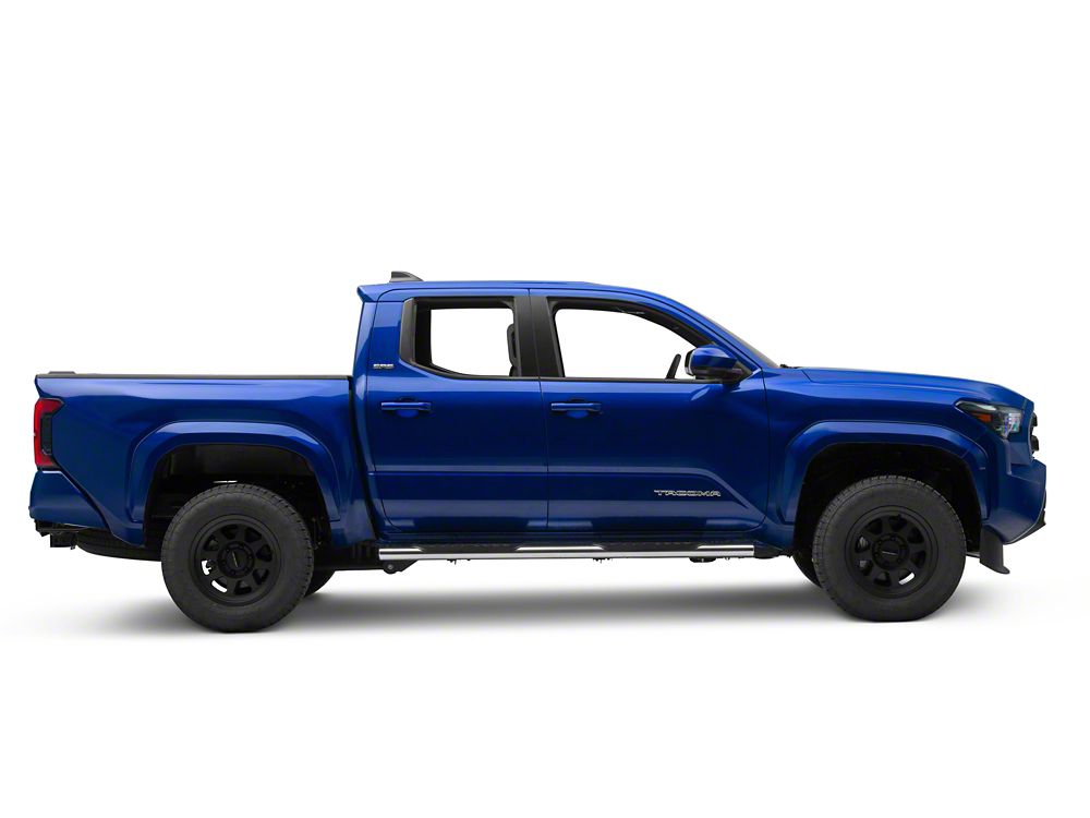 RedRock 5-Inch Oval Straight End Side Step Bars; 304 Stainless (24-25 Tacoma Double Cab)