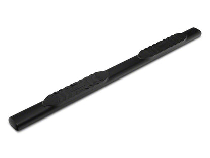 RedRock 5-Inch Oval Straight End Side Step Bars; Fine Textured Black (24-25 Tacoma Double Cab)