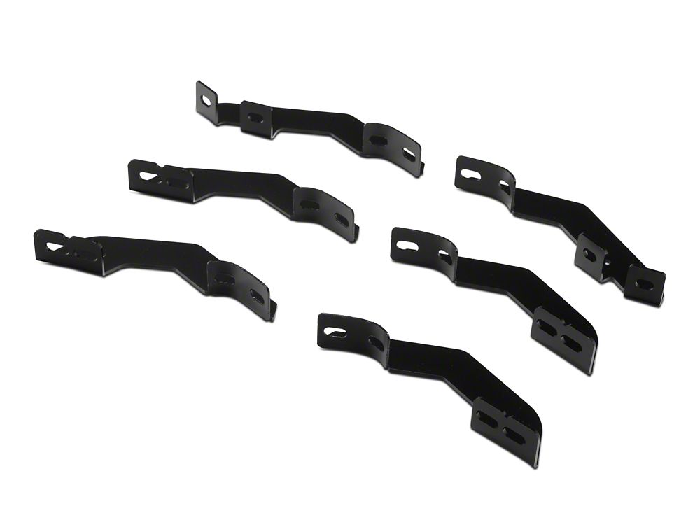 RedRock 5-Inch Oval Straight End Side Step Bars; Fine Textured Black (24-25 Tacoma Double Cab)