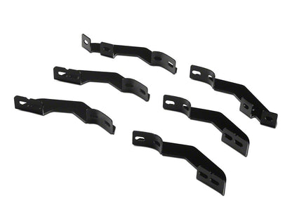RedRock 5-Inch Oval Straight End Side Step Bars; Fine Textured Black (24-25 Tacoma Double Cab)