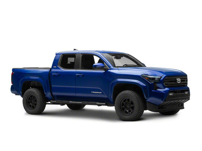 RedRock 5-Inch Oval Straight End Side Step Bars; Fine Textured Black (24-25 Tacoma Double Cab)