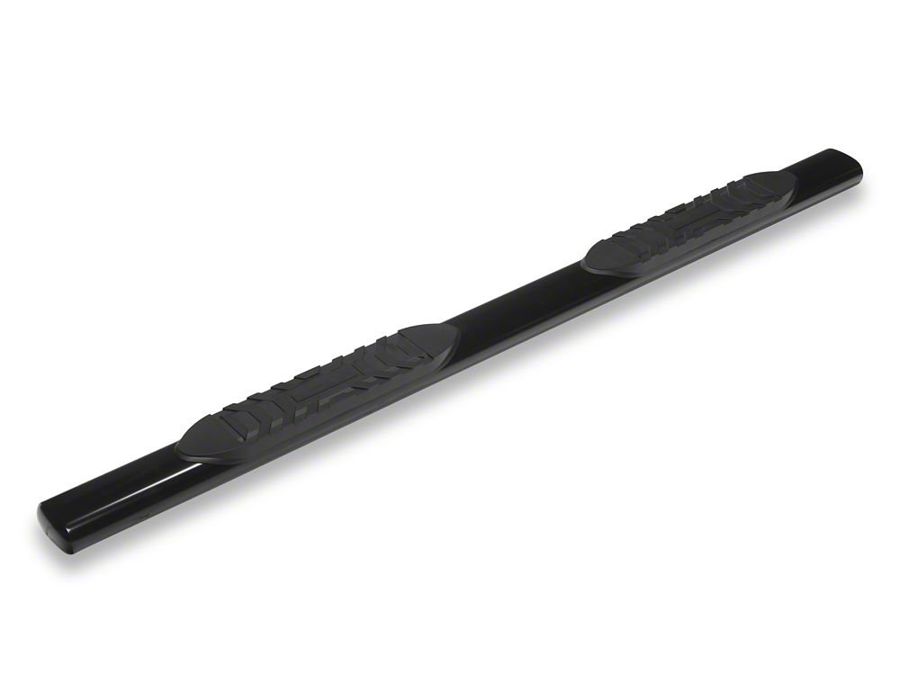 RedRock 5-Inch Oval Straight End Side Step Bars; Black (24-25 Tacoma Double Cab)