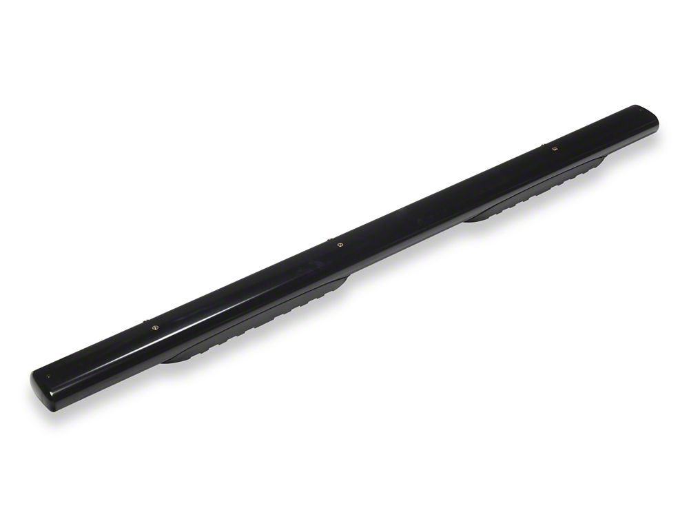 RedRock 5-Inch Oval Straight End Side Step Bars; Black (24-25 Tacoma Double Cab)