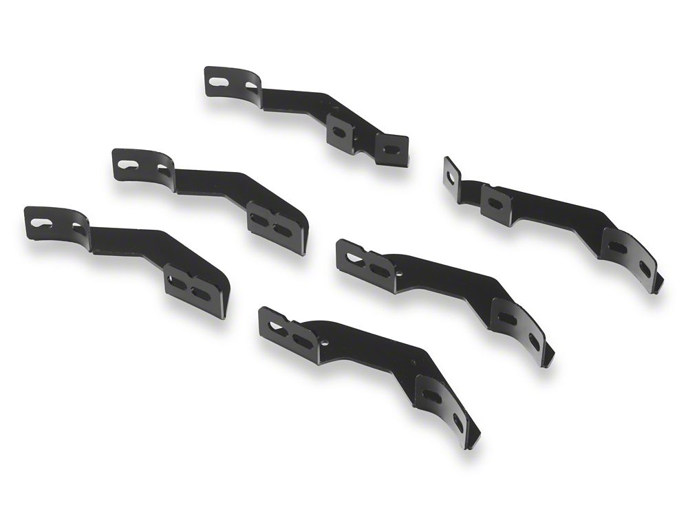 RedRock 5-Inch Oval Straight End Side Step Bars; Black (24-25 Tacoma Double Cab)